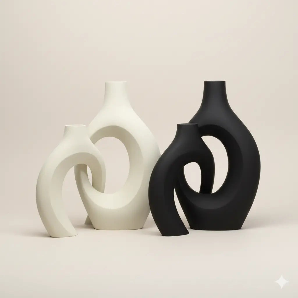 Ensemble de Vases Sculpturaux Interlock Nüma Home